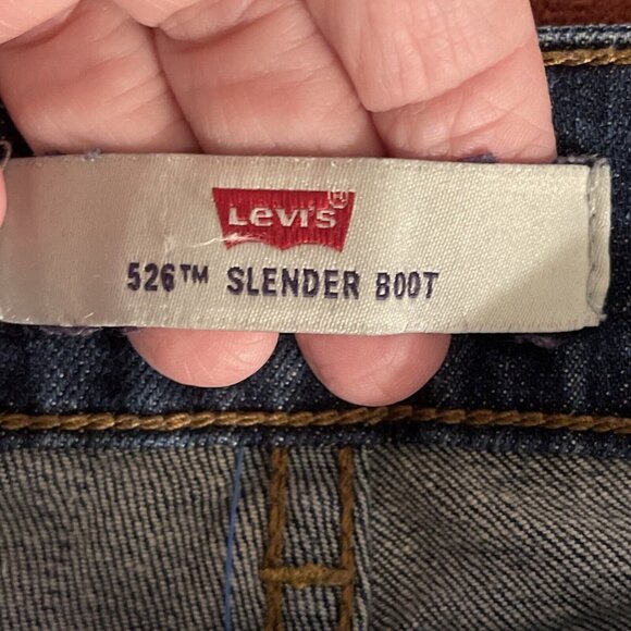 Levi's 526 Women Jeans Slender Bootcut Mid Rise Denim Size 16M Back Flap Pockets - Picture 10 of 16
